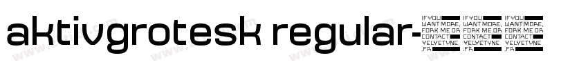 aktivgrotesk regular字体转换